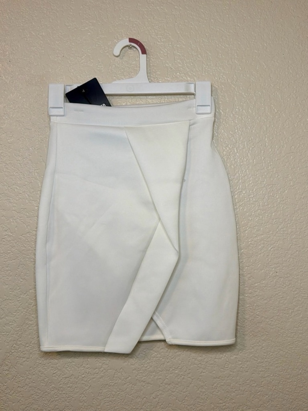 Missguided White Asymmetrical Wrap Mini Skirt - Women's